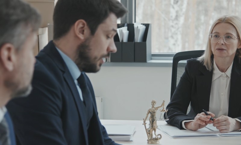 Čovek se konsultuje sa advokatom