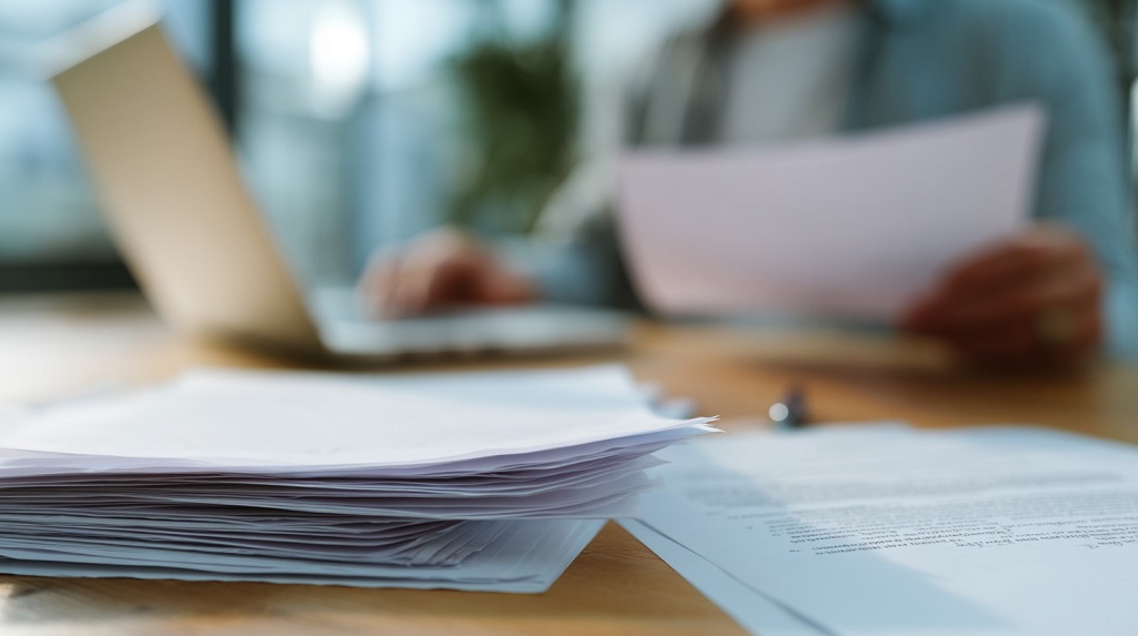 Brisanje iz kreditnog biroa, dokumentacija i kreditni papiri na stolu, Brisanje iz kreditnog biroa zahteva proveru podataka