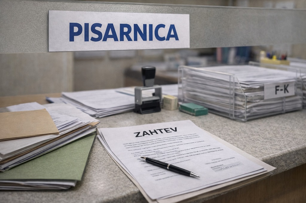 Predavanje dokumenata na pisarnici