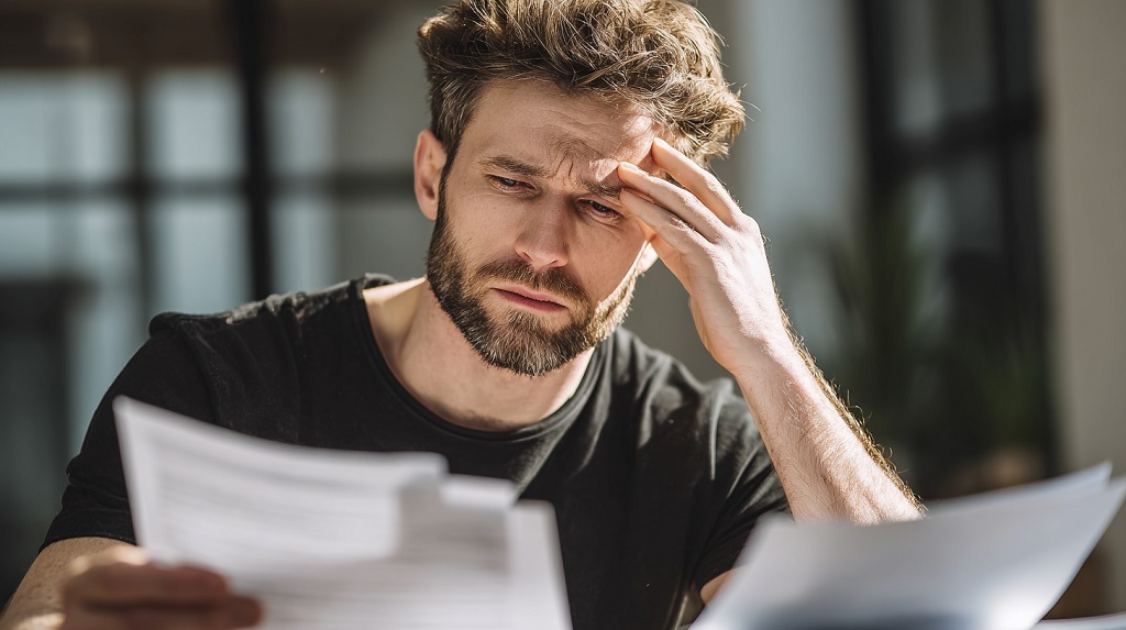 Brisanje iz kreditnog biroa, građanin proverava dokumentaciju zbog problema u izveštaju, Brisanje iz kreditnog biroa i netačni podaci